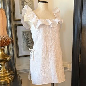 Lilly Pulitzer Ivory Ruffled Strap Mini romper